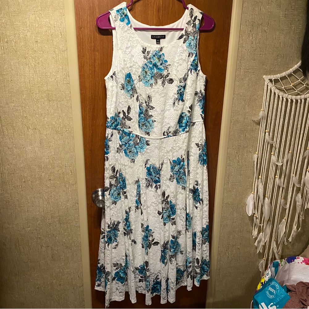 Lane Bryant Sleeveless Dress Lace Size 10/12